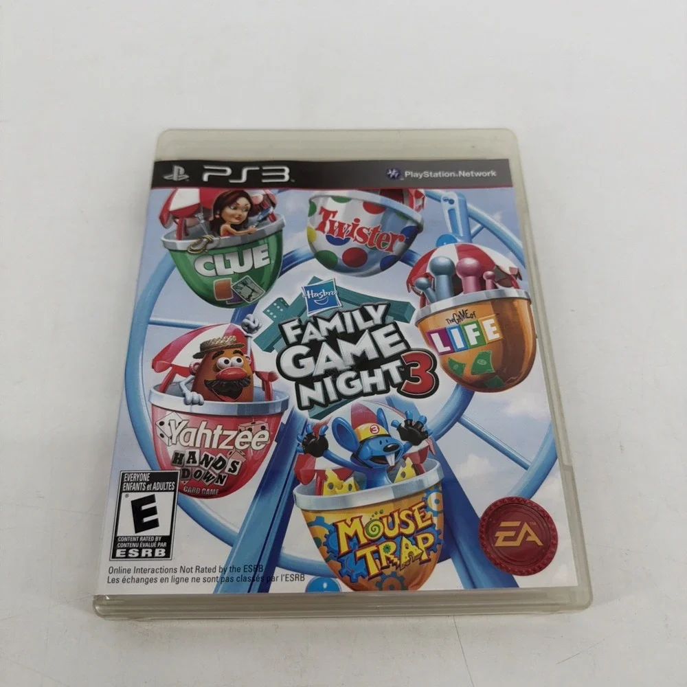Hasbro Family Game Night 3 Sony PlayStation 3 PS3 Complete Clue Life Mouse Trap